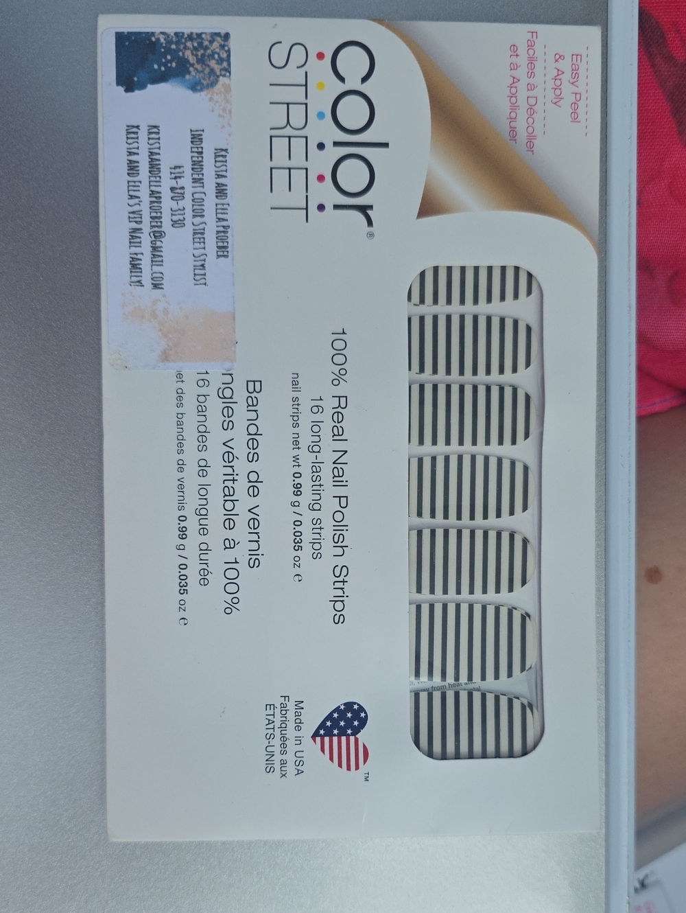 Color Street Black & White Striped Nail Polish Strips Between The LINES
